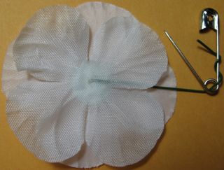 Thread wire
                    through hole in pin.